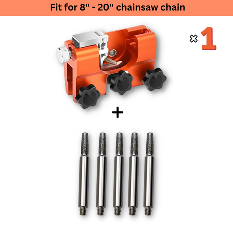 chainsaw chain sharpener + 5 grind heads