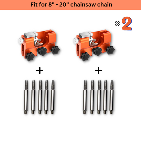 chainsaw chain sharpener + 5 grind heads