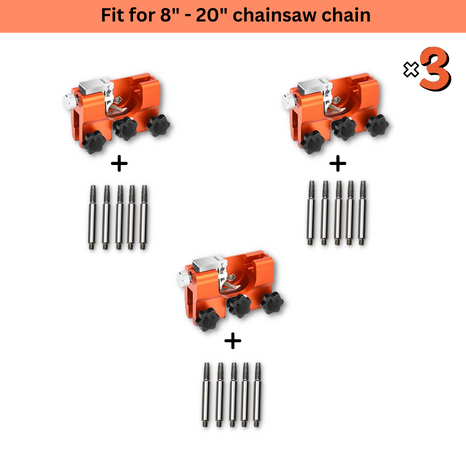 chainsaw chain sharpener + 5 grind heads